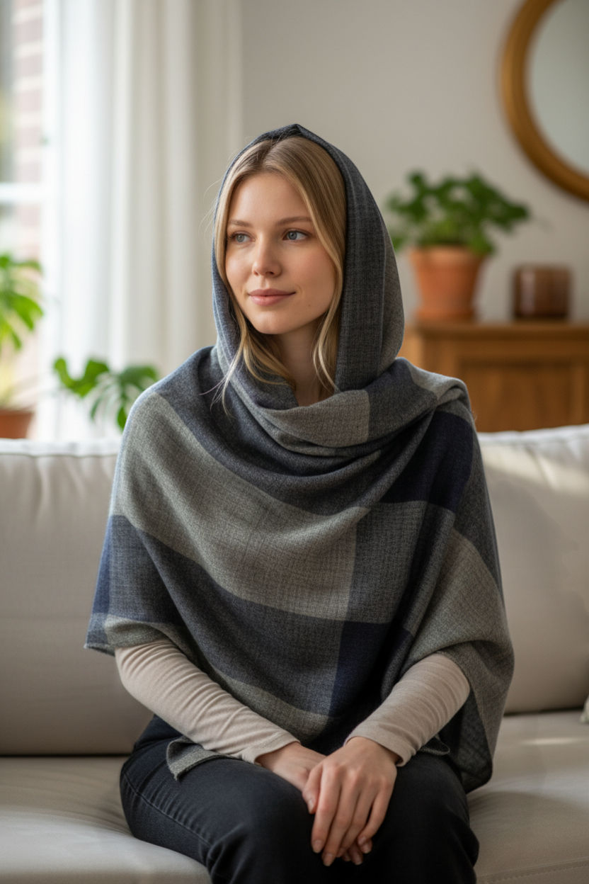 Dark Brown Wool Scarves